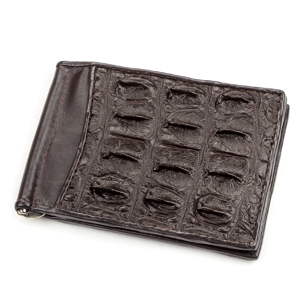

Зажим CROCODILE LEATHER 18170 из натуральной кожи крокодила Коричневый коричневый