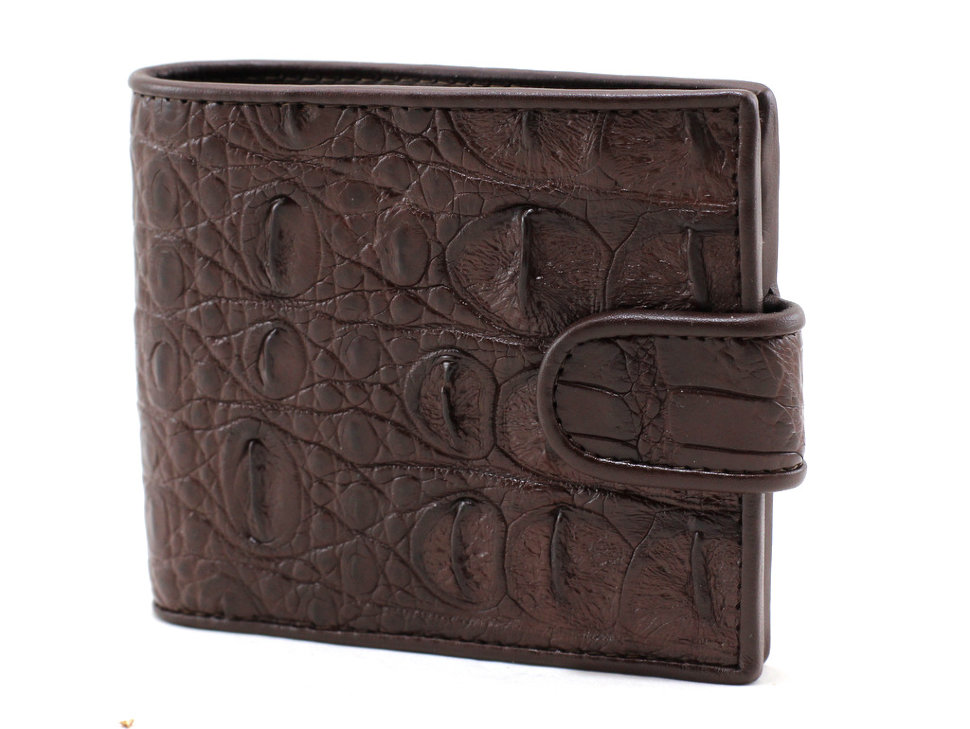 

Кошелек мужской из кожи крокодила (crm-21400 Brown) коричневый