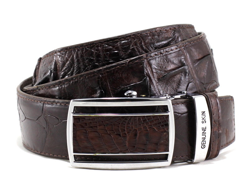 

Ремень из кожи крокодила (NWBC-106-1 brown) 110-125 см коричневый