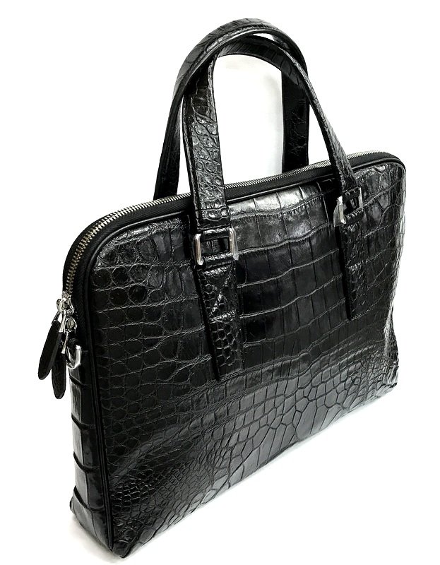 

Деловая сумка из кожи крокодила (DCM101 Black) черный