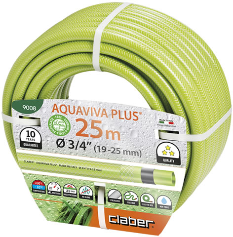Акція на Шланг поливочный Claber Aquaviva Plus 3/4" 25 м Салатовый (90080000) від Rozetka UA
