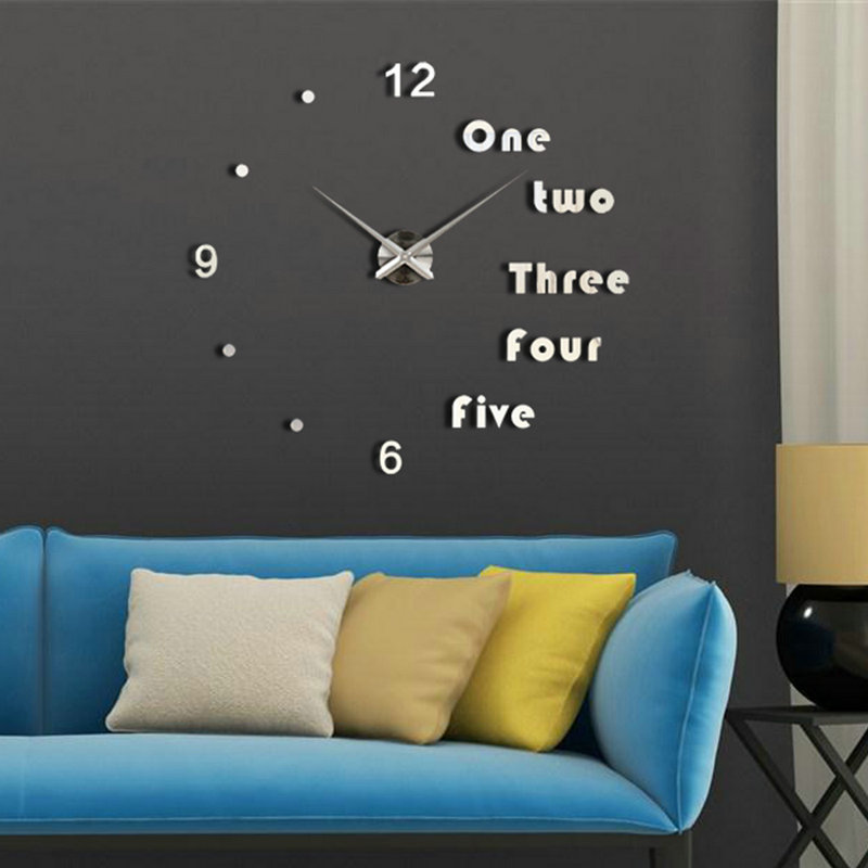 

Настенные 3d часы Timelike HALF 130см Silver