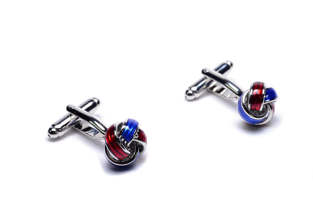 

Запонки Pasadore Red Blue Knot 16101cs сине-красные