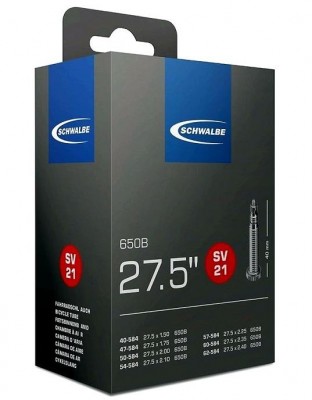 

Камера Schwalbe 27,5" x 1.5 / 2,40 SV Presta 40мм (DES008)