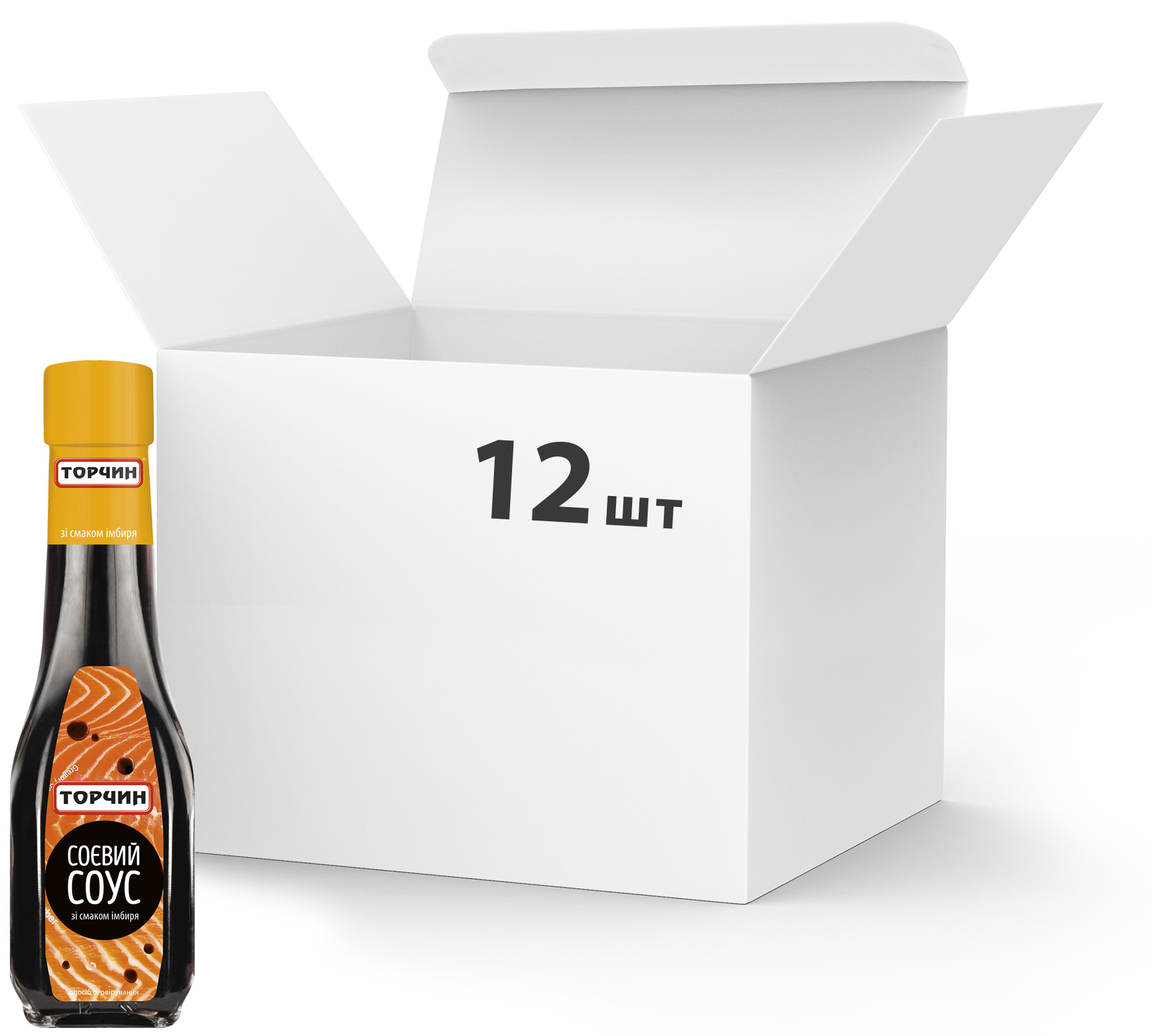 Акція на Упаковка соевого соуса ТОРЧИН со вкусом Имбиря 190 мл х 12 шт (7613036251136) від Rozetka UA