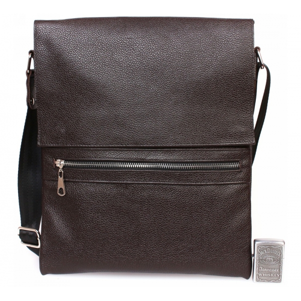 

Сумка формата А4 из натуральной кожи CasualStyle SM-4401 коричневая