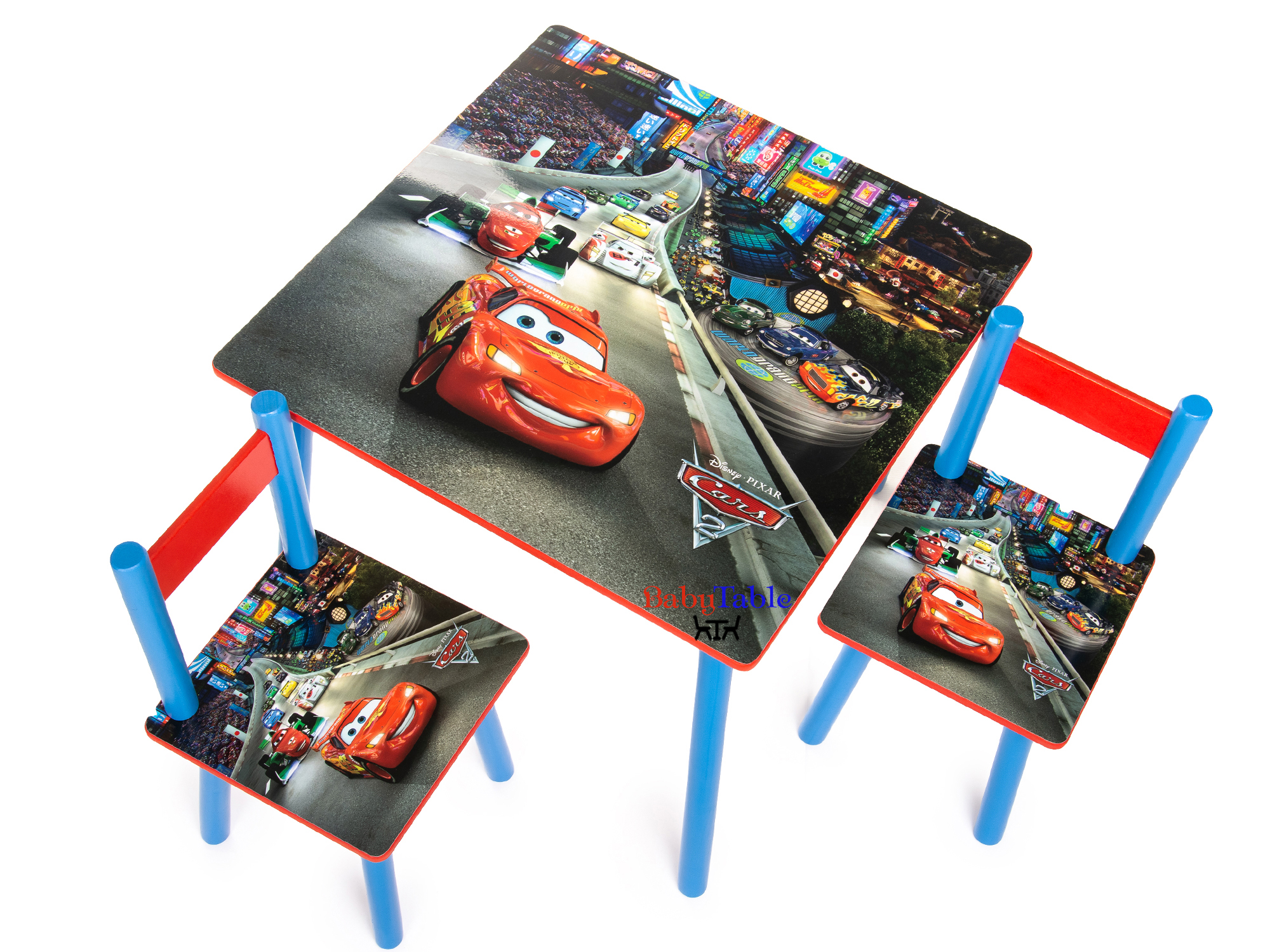 

Детский столик BabyTable Тачки с 2 стульчиками B