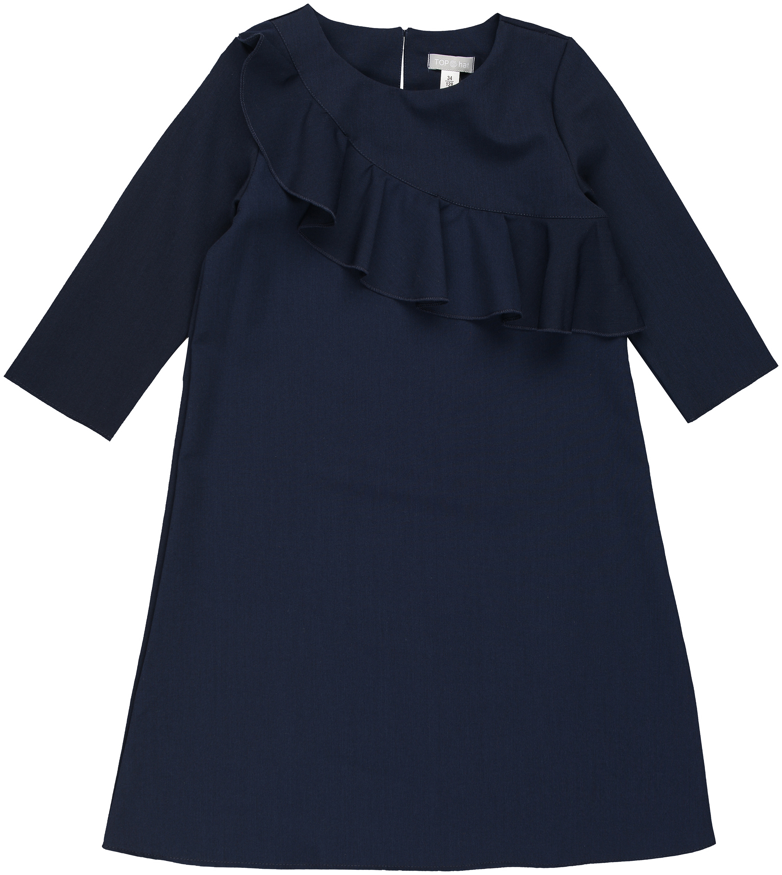 Акция на Платье с длинными рукавами TopHat 19519 ШФ 134 см Синее (4820140620762) от Rozetka UA