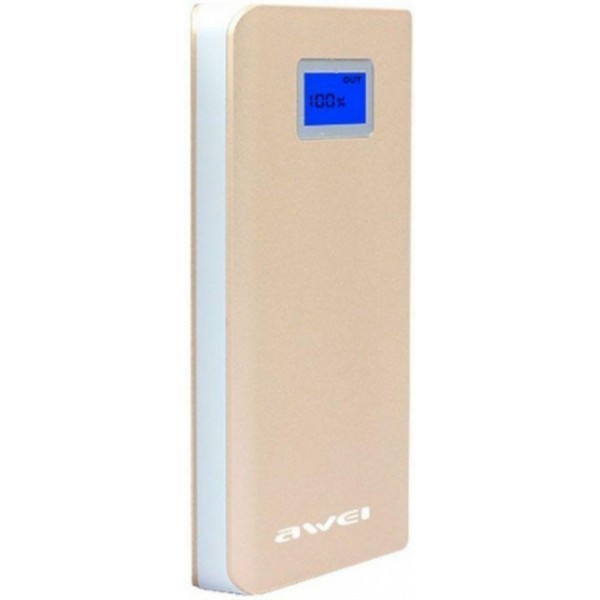 

Универсальная Мобильная Батарея Зарядное Устройство Awei P83k LCD 10000 mAh Gold СH191026