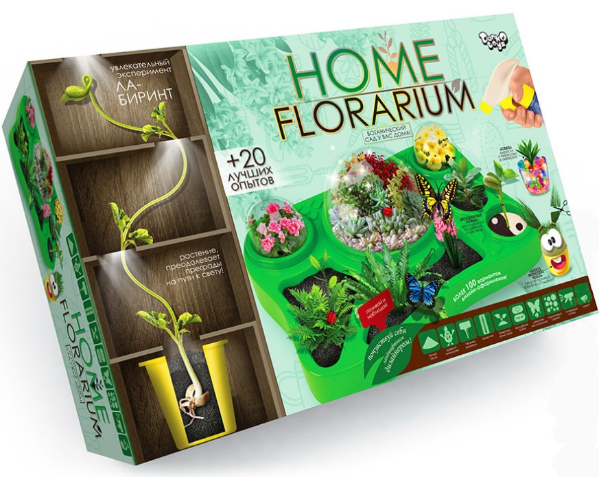 

Безопасный обучающий набор для выращивания растений HFL-01 "Home Florarium"
