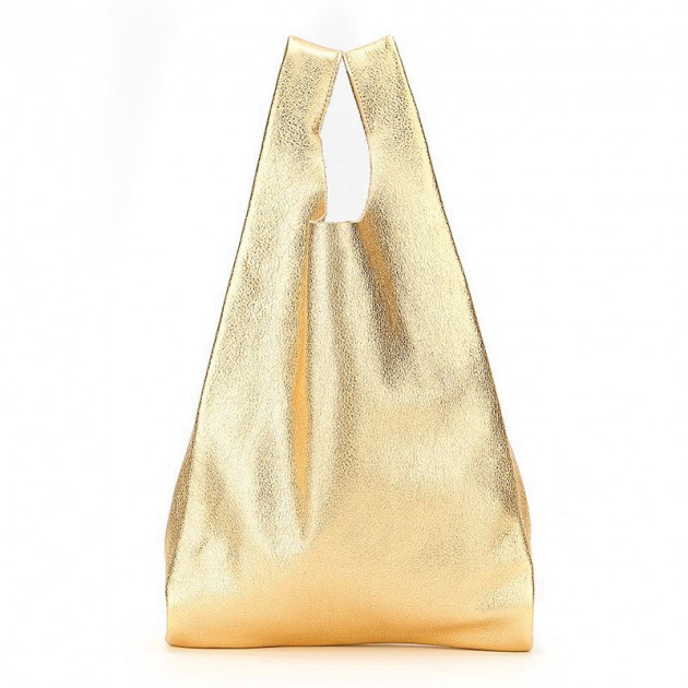 

Женская кожаная сумка POOLPARTY Tote Золотистый (leather-tote-gold)