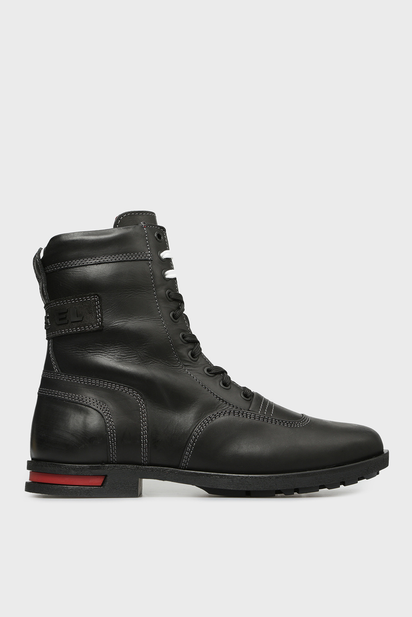 

Мужские черные кожаные ботинки D-OGTAG OXB LACE Diesel 42 Y01815 PR080