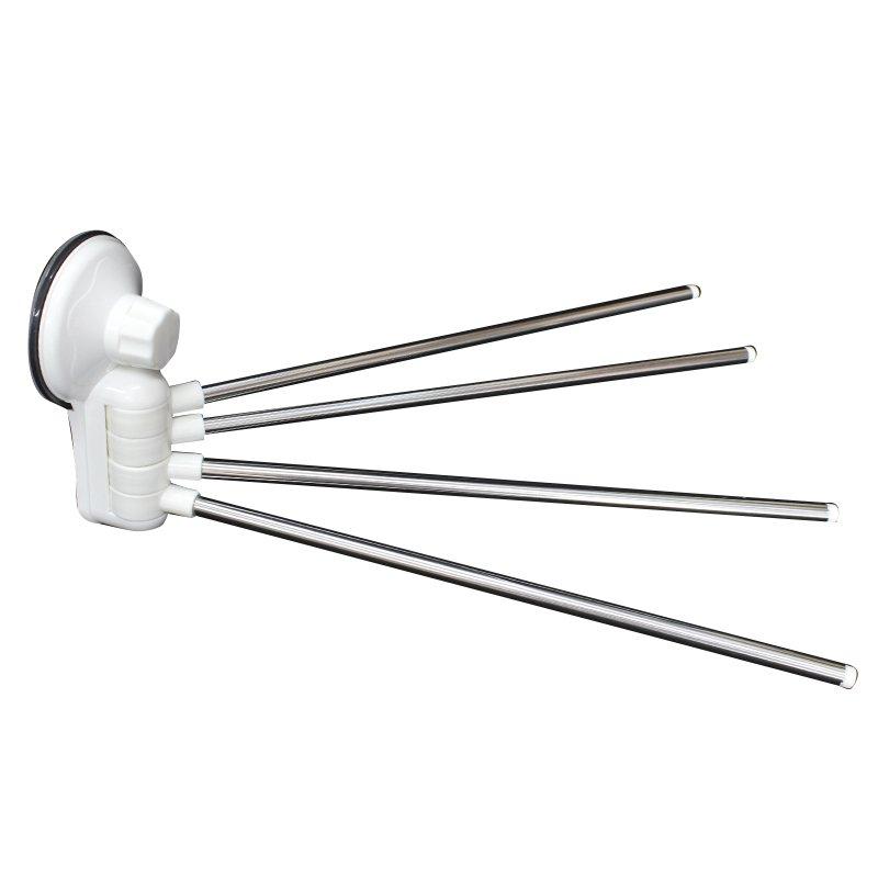 

Вешалка для полотенецTurbo Flessibile на 4 спицы на вакуумной присоске 40 см - 132838