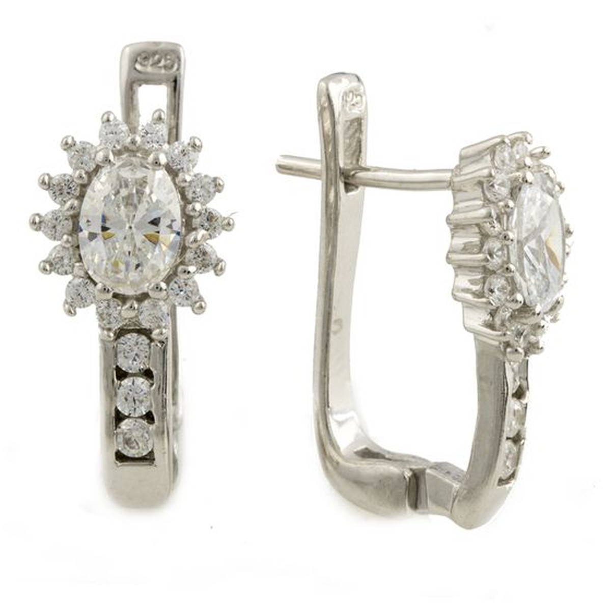 

Серебряные серьги SilverBreeze с фианитами