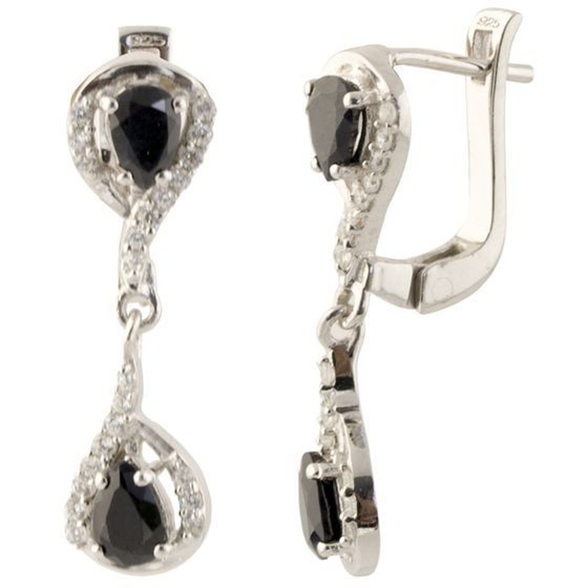 

Серебряные серьги SilverBreeze с натуральным сапфиром