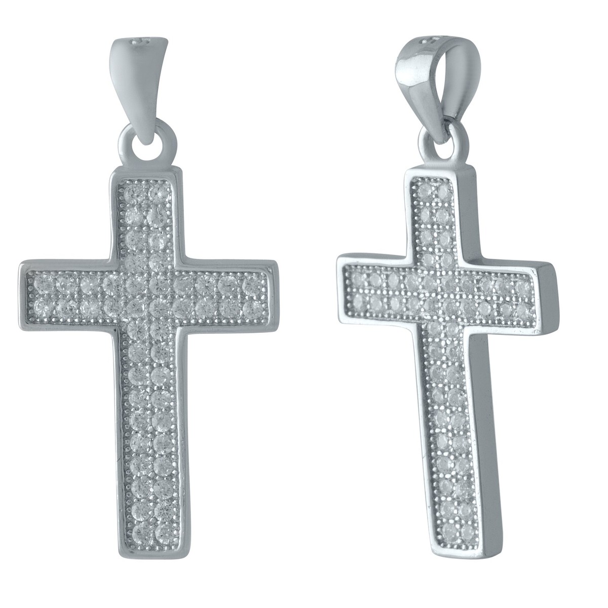 

Серебряный крестик SilverLine с фианитами