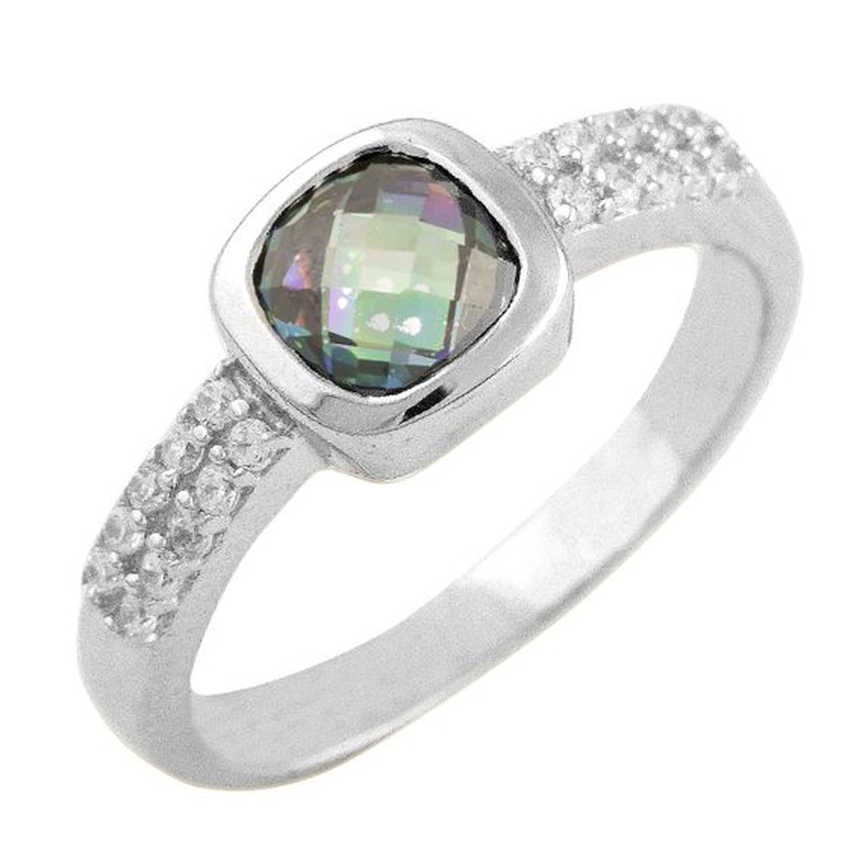 

Серебряное кольцо SilverBreeze с мистик топазом 17 размер