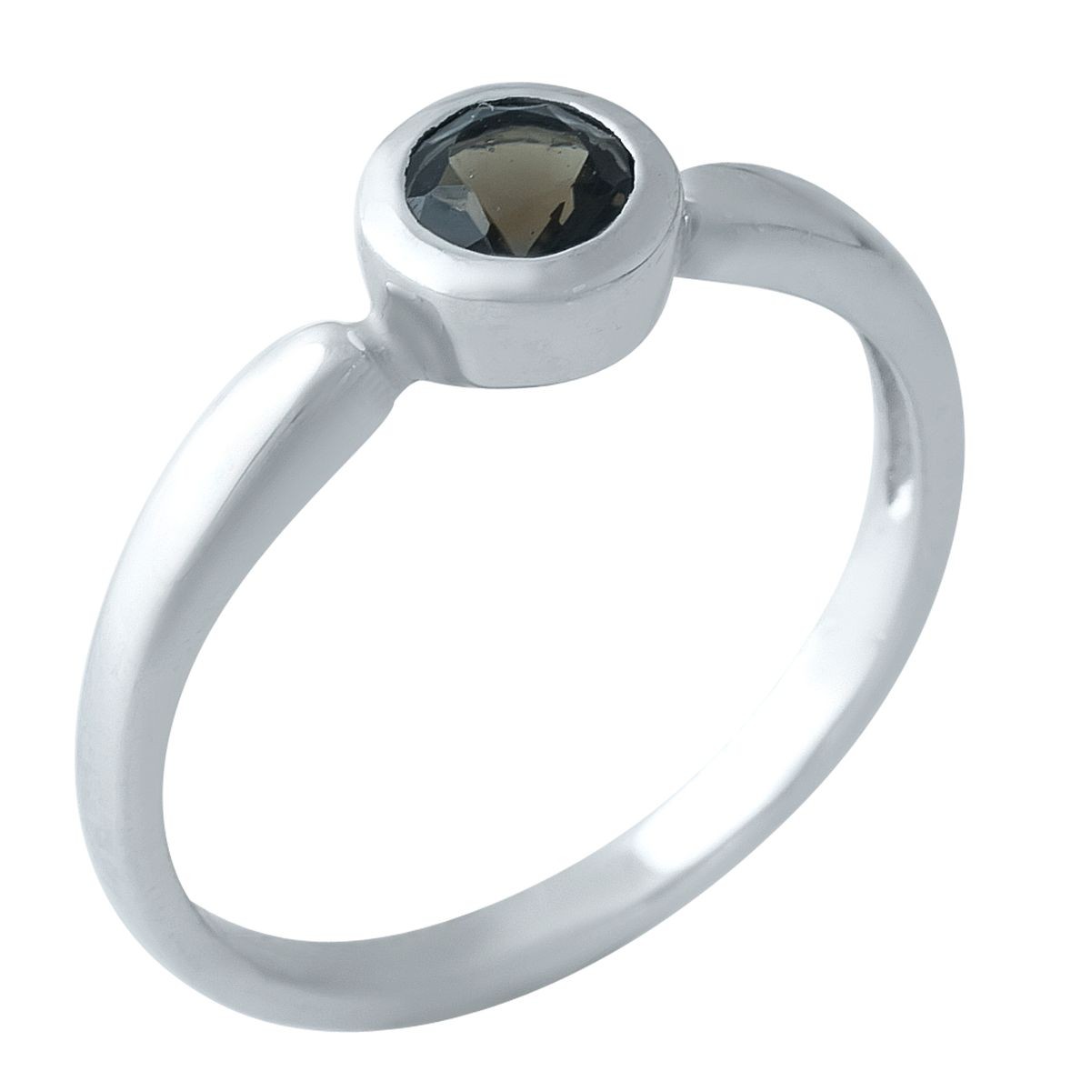 

Серебряное кольцо SilverBreeze с натуральным раухтопазом (дымчатым кварцем) 18 размер