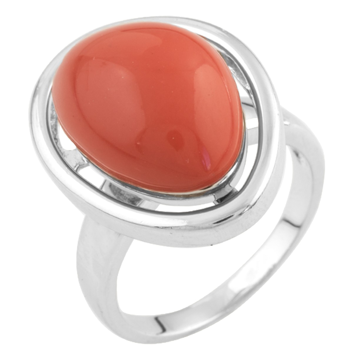 

Серебряное кольцо SilverBreeze с кораллом 16.5 размер