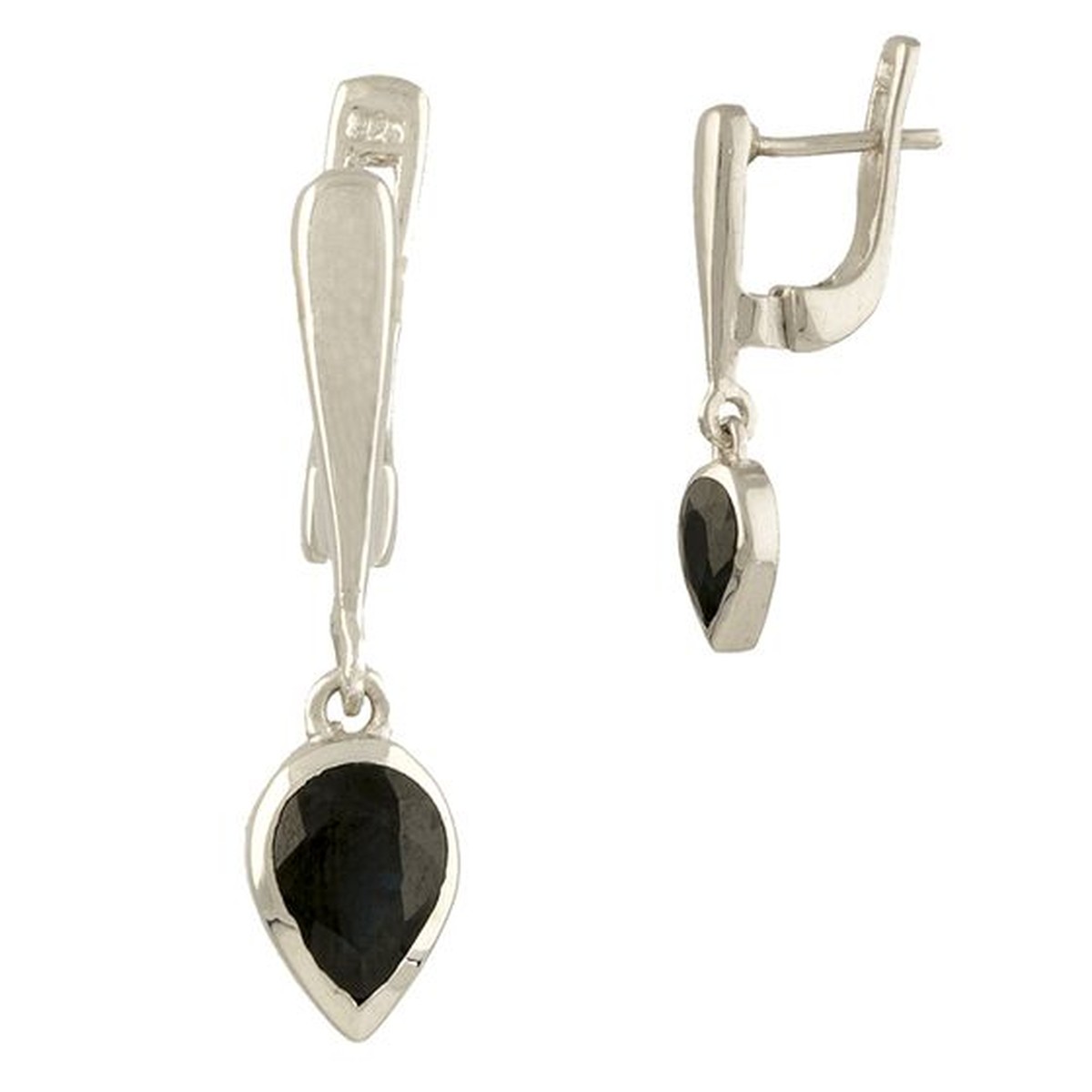 

Серебряные серьги SilverLine с натуральным сапфиром