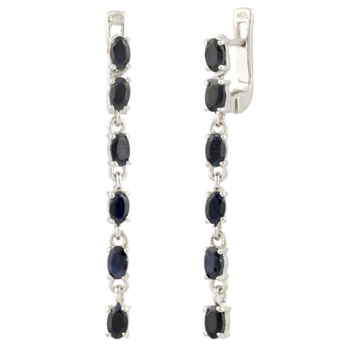 

Серебряные серьги SilverLine с натуральным сапфиром