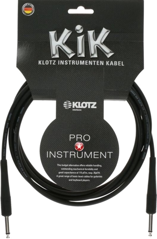 

Кабель инструментальный Klotz KIK Pro Instrument Cable 3 м Black (228221 )