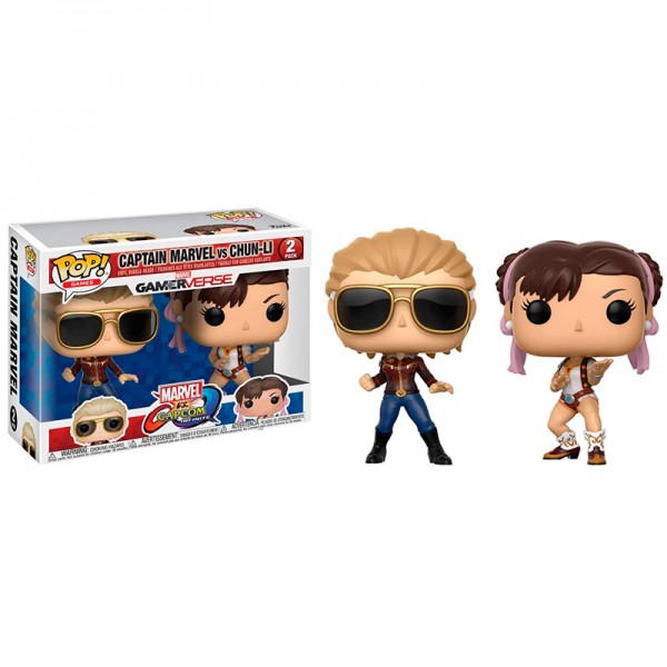 

Фигурка Funko POP! Games Marvel vs. Capcom Infinite - Captain Marvel vs Chun-Li 2-PACK Vinyl Figure, 22767, 10cм