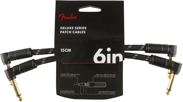 

Инструментальный кабель Fender Cable Deluxe Series 6 in 15 см Patches (Pair) Black Tweed (228468)