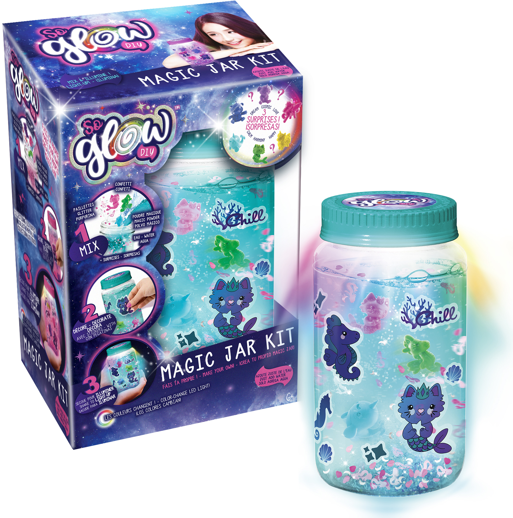 

Игрушка для развлечения Canal Toys So Glow Большая магическая банка 1 шт в ассортименте (SGD002) (3555801830020)