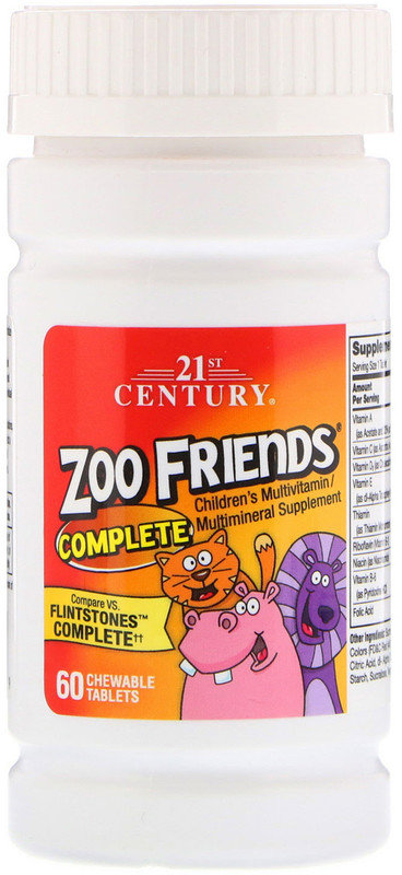 

Витамины 21st Century Zoo Friends Complete 60tabl