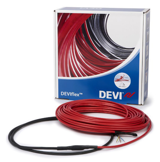 

Теплый пол DEVIflex 18T 180Вт (1 м2) в стяжку кабель двухжильный