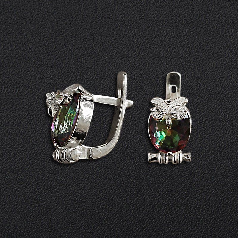 

Серьги серебряные "Сова" 2048-мис