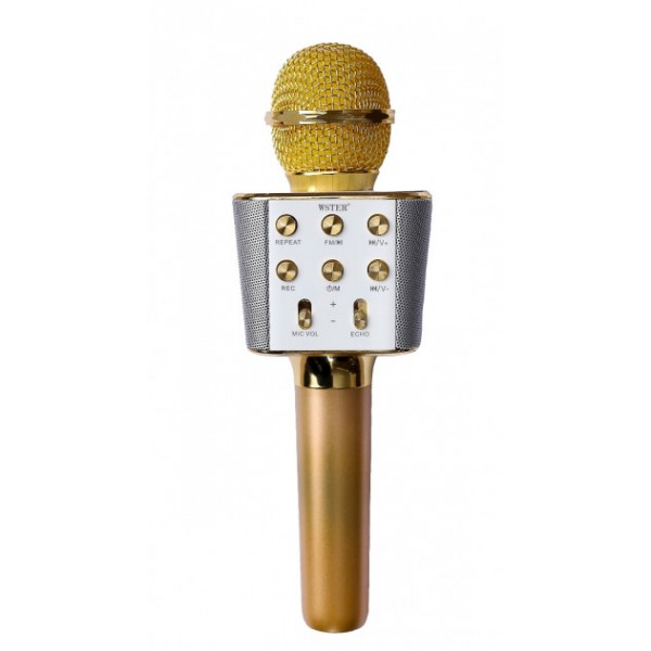 

Микрофон-Караоке Bluetooth WSTER WS-1688 S + New прошивка Gold