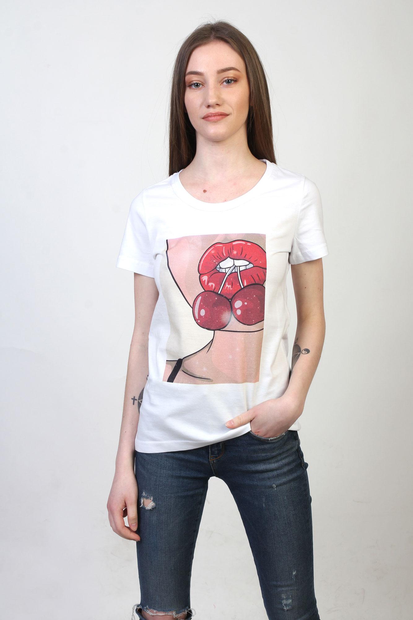 

Футболка женская Lips Cherry, 3co, Футболка женская Lips Cherry, 3co (L)