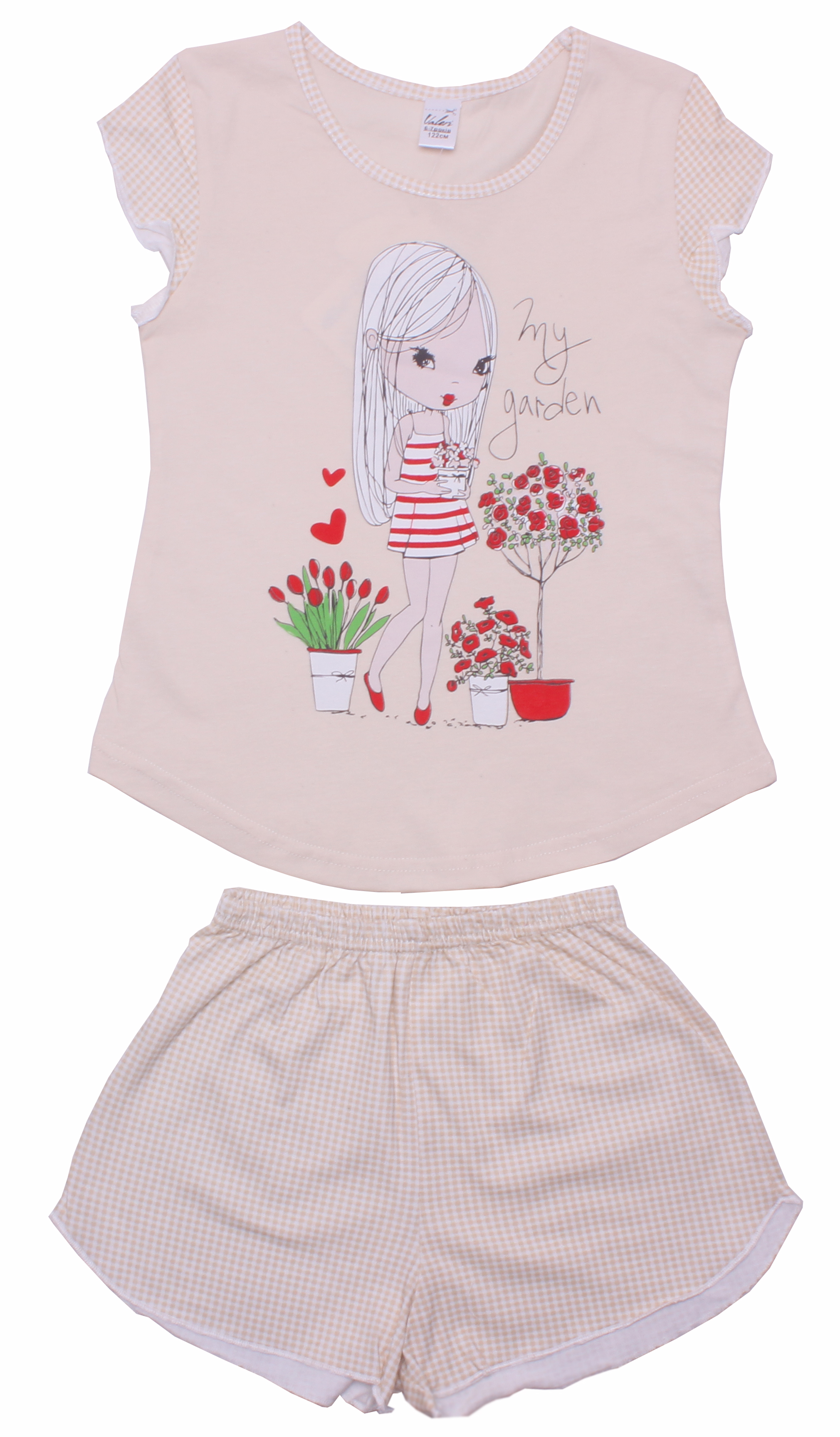 

Пижама для девочек Валери-Текс 0028-55-126-013 122 см Бежевый