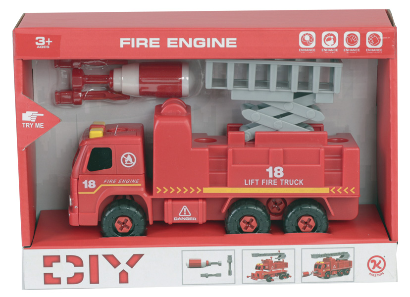 

Игровой набор Kaile Toys Пожарная машина с подъемником и отверткой (KL802-2)