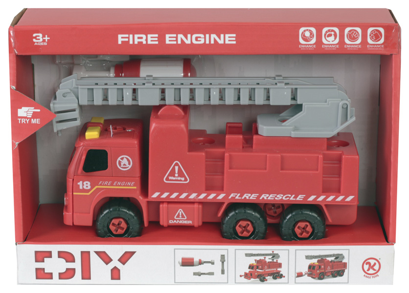 

Игровой набор Kaile Toys Пожарная машина с лестницей и отверткой (KL802-1)