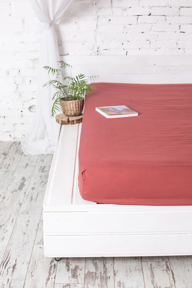 

Простынь на резинке Novita Marsala 90х200 см (90*200 рис.00-0237 Marsala)