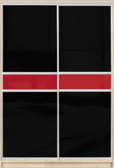 

Шкаф купе Luxe Studio Стандарт-2 Цветной комбинированный фасад-9 1300x2300x600 двухдверный