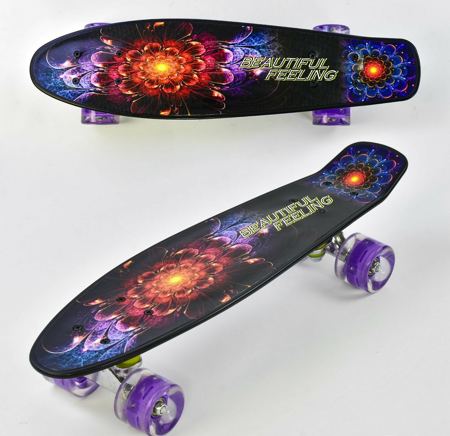 

Скейт Пенни борд Best Board 55 см F-8740 с рисунком и подсветкой