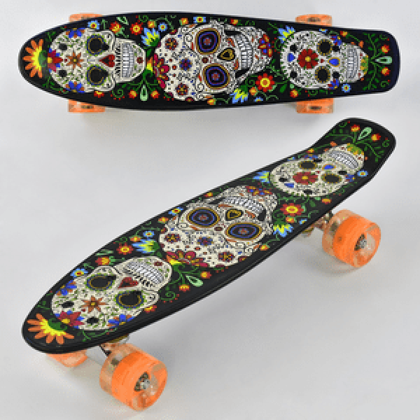 

Скейт Пенни борд Best Board с рисунком 55 см Р-15909 светящиеся колеса