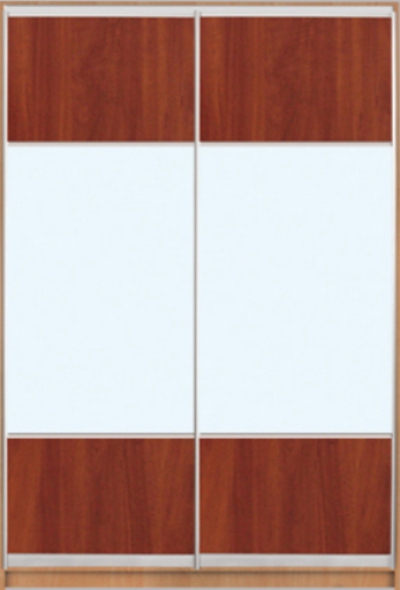 

Шкаф купе Luxe Studio Стандарт-3 ДСП/Зеркало с Пескоструем-6 1300x2100x450 двухдверный