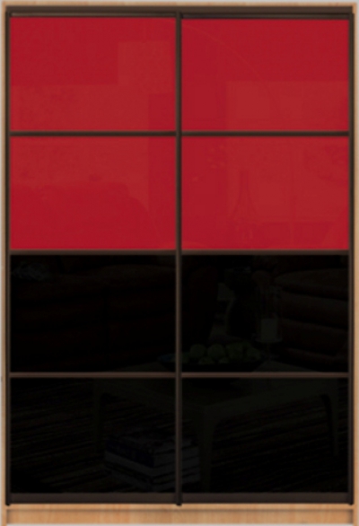 

Шкаф купе Luxe Studio Стандарт-3 Цветной комбинированный фасад-15 1600x2100x450 двухдверный