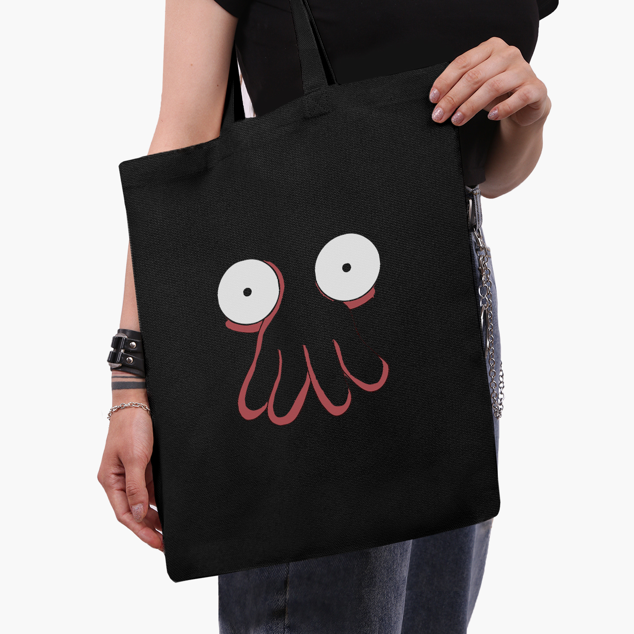 

Эко сумка шоппер Доктор Зойдберг Футурама (Dr. Zoidberg Futurama) (9227-2029) 41x35 см Черный