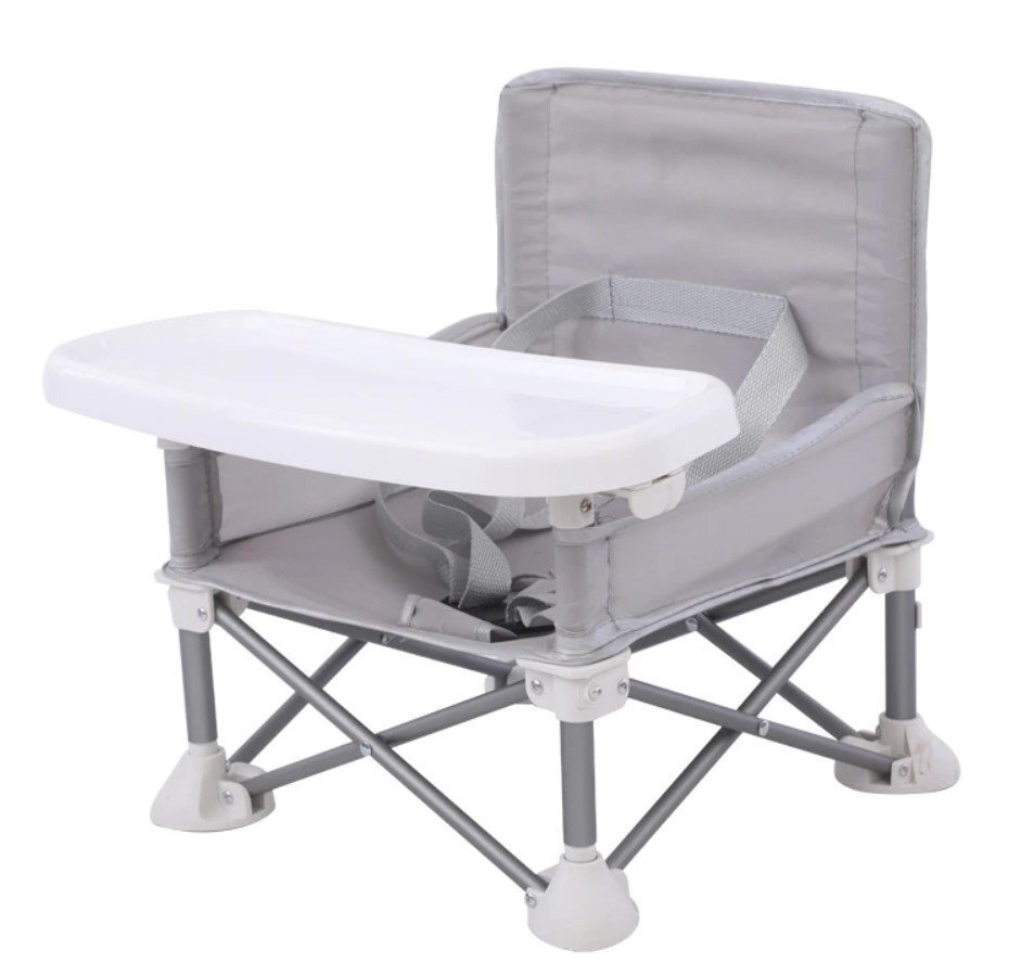 

Складной тканевый детский стульчик-столик для кормления Baby seat Серый