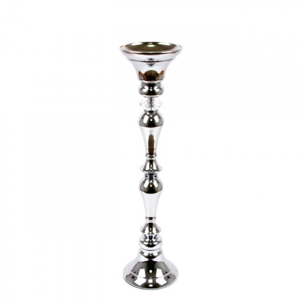 

Подсвечник Flora металлический серебряный H-64 см. 22252