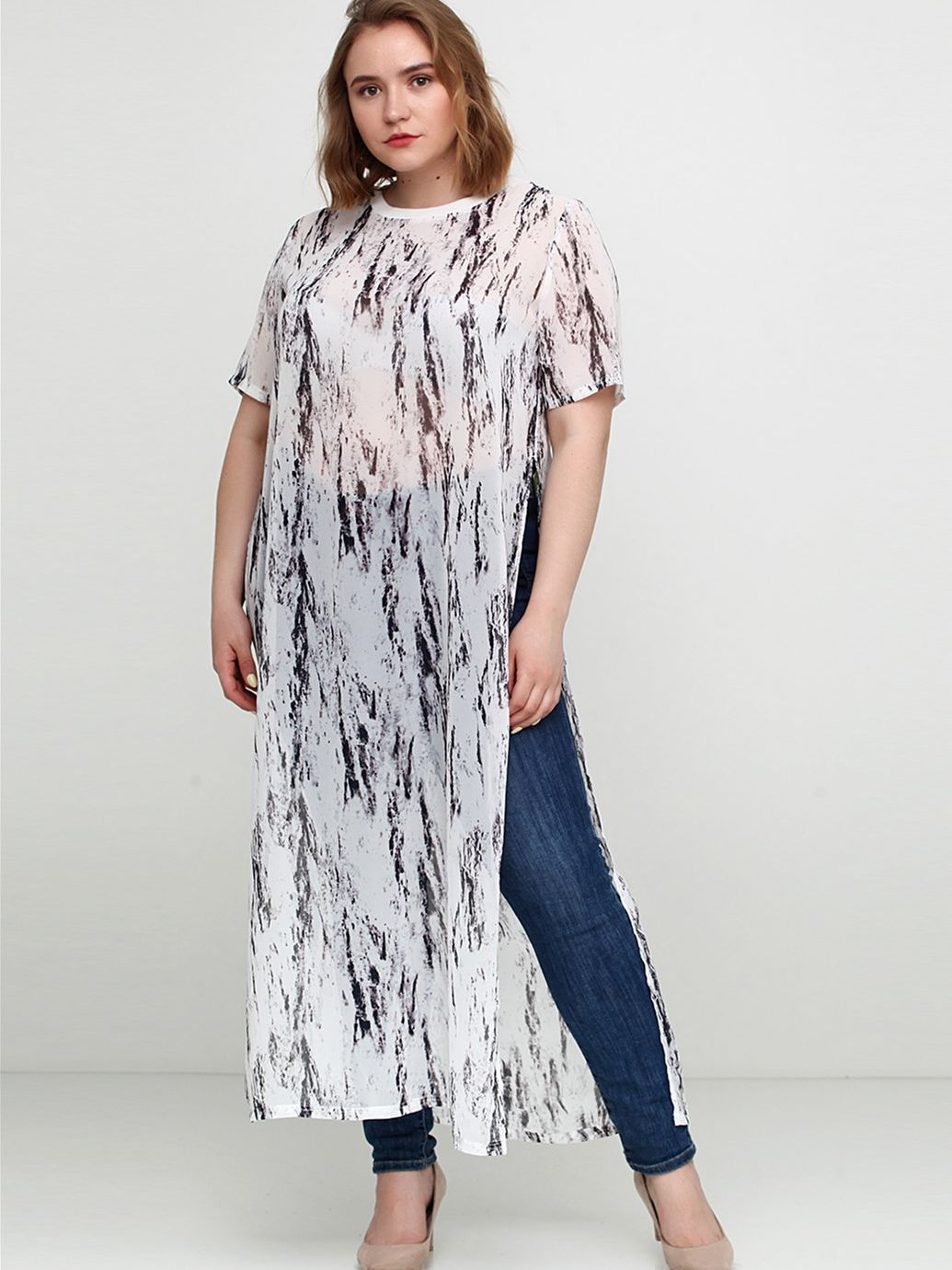 

Туника H&M 5503806RP1  Белая, Туника H&M 5503806RP1 32 Белая
