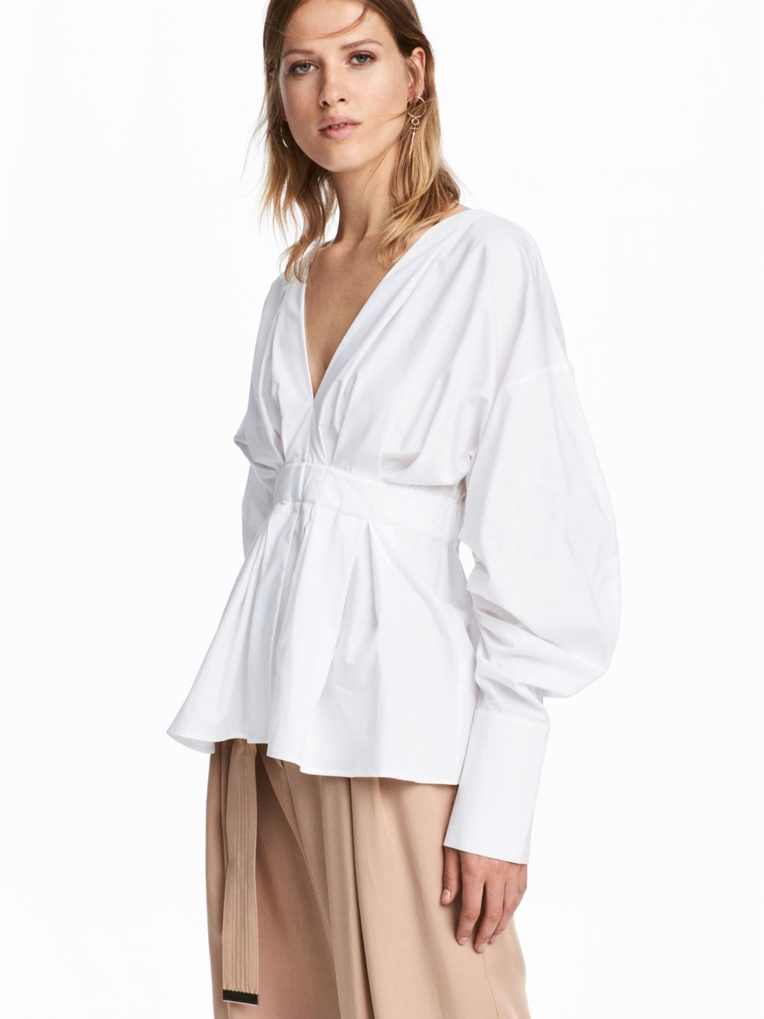 

Блузка H&M 5596696RP21 44 Белая