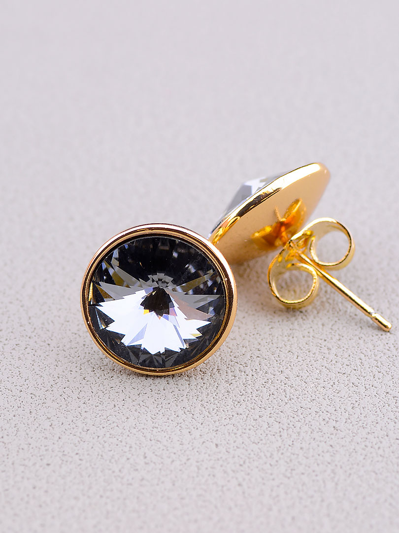 

Серьги дымчатые Swarovski Xuping (позолота 18к) 097185