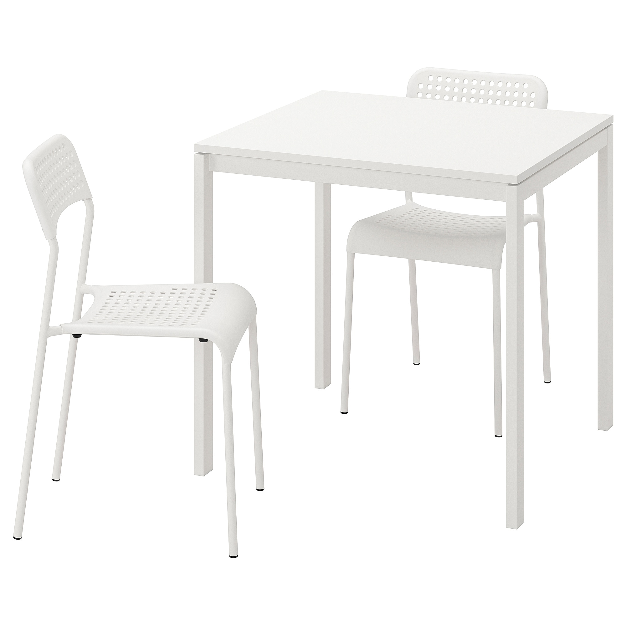 

Стол и 2 стула IKEA МЕЛЬТОРП / АДДЕ белый 490.117.66